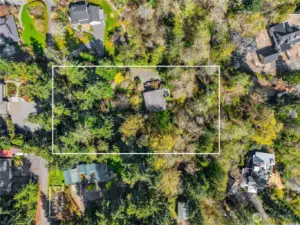 View from above (property outline is approximate)