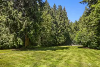 The sprawling back yard is highlighted by a large deck, and the mature landscaping provides total privacy of the horse acre (35,380 sq. ft.) lot
