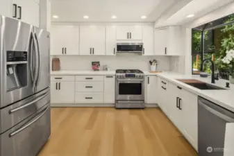 A stunning, brand new full kitchen remodel highlights this home