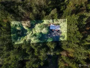 Here is rough view of property lines from the air of your 1 acre property and newly updated home