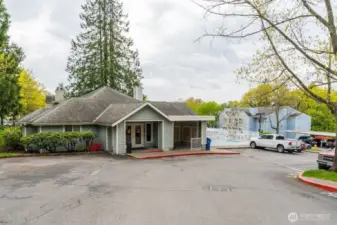 Clubhouse and mail center.