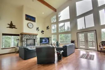 Look at that fireplace