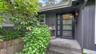 Updated frosted glass front door