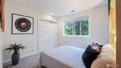 Plenty of space in this lower level bedroom