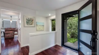 Gorgeous updates throughout including hickory hardwood floors throughout most of the main level.