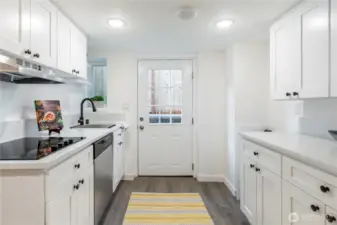 ADU kitchen and entrance