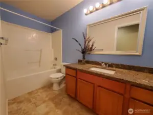 Upstairs hall bath. Updated in 2020.