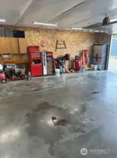 Plenty of room for shop supplies in this garage
