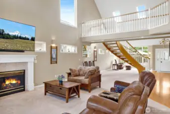 Designed in the Great Room style, the main living spaces offer flexibility for furniture arrangement to suit your lifestyle. New carpet throughout Great Room and upper level just completed!