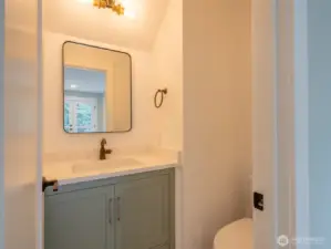 Half bath on main floor has been fully remolded with granite counter tops!
