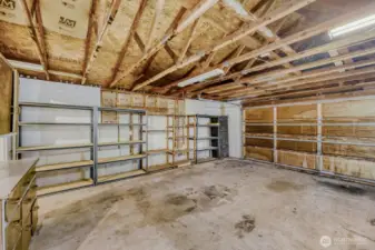 Garage looking toward the front and garage door