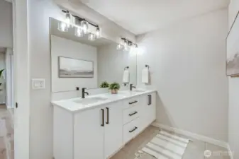 Spacious second floor bathroom