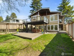 This backyard provides a rare combination of versatility creating a setting for entertainment, gardening or quiet outdoor enjoyment.