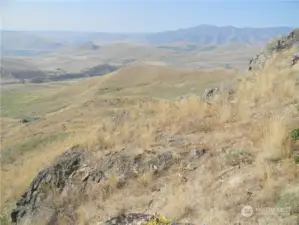 View Southwest.  Billygoat Mtn. & Cascade Divide in distance to right