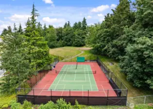 Tennis and pickleball court for active living and recreation.