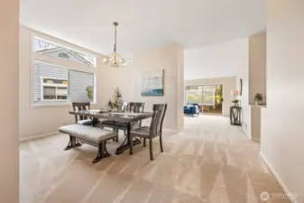 Formal Dining Room open to the Living Room for a spacious feel