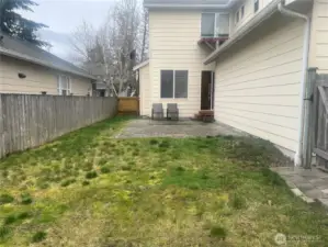 Back yard with patio