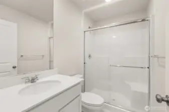 Main floor bathroom just off the bedroom.