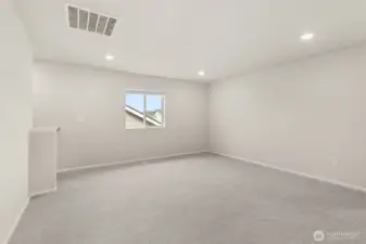 Landing pad at top of stairs.