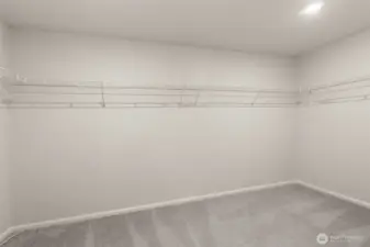 Primary closet, so much space for all your clothes.