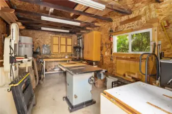 From saws to sanders, this workshop is set up for serious craftsmanship. All tools and items here convey, if desired. If not, dream away what this little building could be for you!