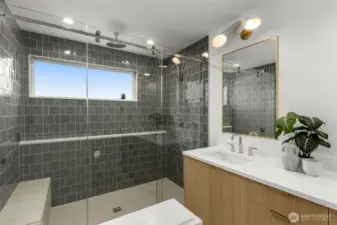 Rainfall showers and calming tones turn routine into ritual.