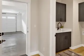 No step entry from the garage.