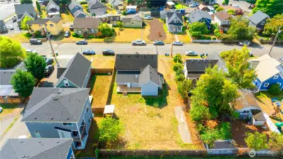 Another aerial view from the back of the home