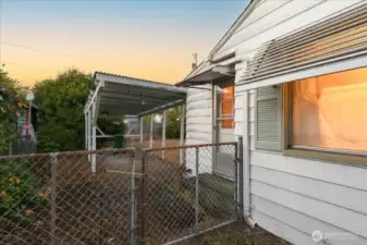 Carport, and Side Entrance