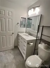 Updated bath with Contemporary finishes