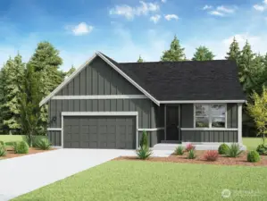 Lawson Plan Marketing Rendering - Depictions of homes or other features are artist conceptions. Hardscape, landscape, and other items shown may be decorator suggestions that are not included in the purchase price and availability may vary. No view is promised. Views may also be altered by subsequent development, construction and tree growth and landscaping.