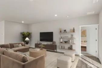 Primary bedroom at back of home. *Finishes and options will vary.