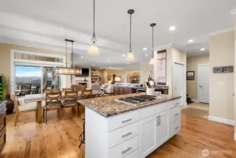To the right is a closet, a recessed drop zone for shoes, and the entrance to the attached 2 car garage.