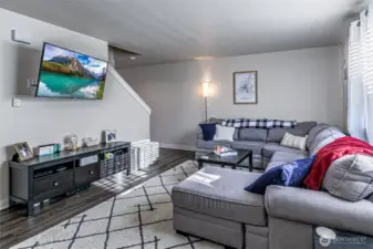 Cozy living room as you enter