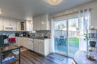 Sliding door to backyard