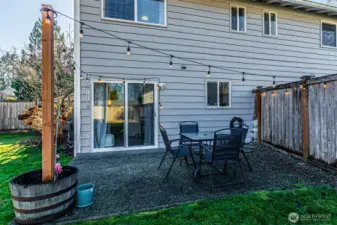 Private back patio