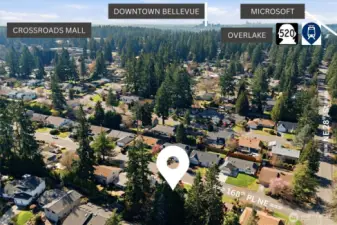 Easy access to Bellevue, Redmond & Kirkland.