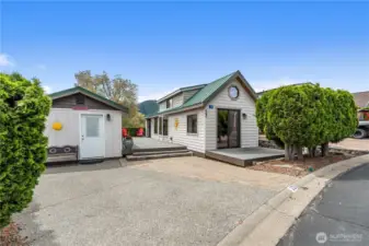 Driveway parking for 2 vehicles.