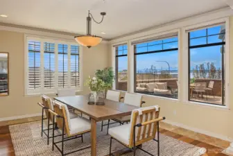 A seamless flow into the living room and formal dining areas.