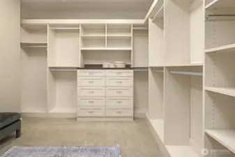 Primary walk-in closet.