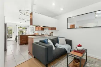 Off the entry, a secondary living room makes for multiple options.