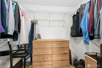 Large walk-in closet in primary bedroom