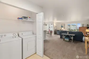 The in-house laundry closet.