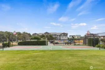 -- play some hoops or use the putting green.