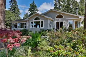 Fully transformed craftsman home perched above Lagoon Point.