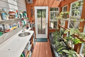 Sun/plant room just off the family room.