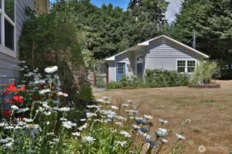 Fully fenced back yard keeps your pets safe.