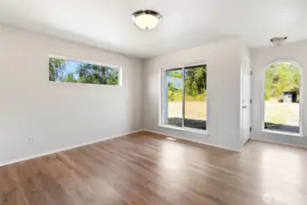 Front living room with great natural light.
