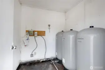 Inside well house