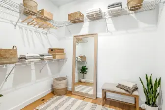 Large walk-in closet - primary suite